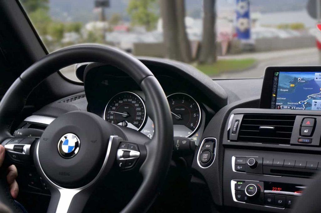 Kokpit samochodu marki BMW